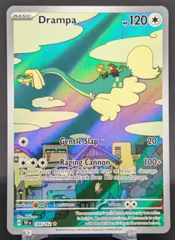 Pokemon Drampa #184/162 English Temporal Forces Illustration Rare - Image 1