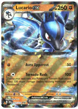 Lucario ex 051/131 Holo Double Rare Prismatic Evolutions Pokemon Holo Near Mint - Image 1