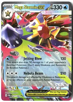 Mega Starmie ex 021/088 Double Rare Perfect Order Pokemon Holo Near Mint - Image 1