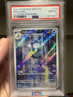 Pokemon TCG Poliwhirl Full Art 176/165 151 PSA 10 - Image 1