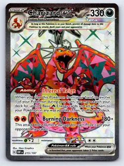 Charizard ex 215/197 Ultra Rare Obsidian Flames Pokemon Near Mint - Image 1