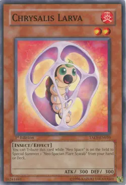Yugioh Chrysalis Larva TAEV-EN010 common 1st Edition LP - Image 1