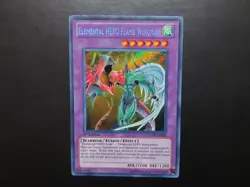 Yugioh - Elemental Hero Flame Wingman LCGX-EN045 Secret Rare 1st Edition - Image 1