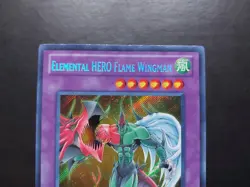 Yugioh - Elemental Hero Flame Wingman LCGX-EN045 Secret Rare 1st Edition - Image 2