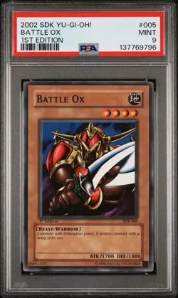 2002 Yu-Gi-Oh Battle Ox 1st Edition SDK-005 PSA MINT - Image 1