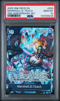 PSA 10 Marshall D. Teach OP09-093 One Piece English 2nd Anniversary Set English - Image 1