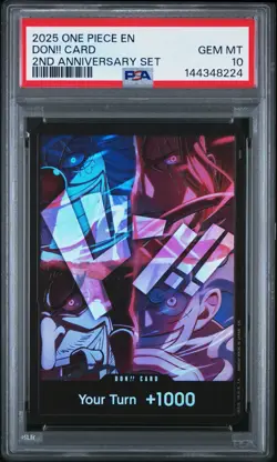 PSA 10 - DON!! Card Four Emperors One Piece 2nd Anniversary Set English Luffy - Image 1