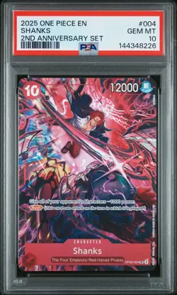 PSA 10 - Shanks #OP09-004 Promo - One Piece English 2nd Anniversary Set English - Image 1