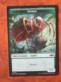 Spider / Wall Token MTG Magic the Gathering Card NM Near Mint TDC - Image 1