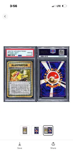 Pokemon 1998 Illustrator Pikachu Promo Holo Trainer PSA 10 Japanese Card - Image 1