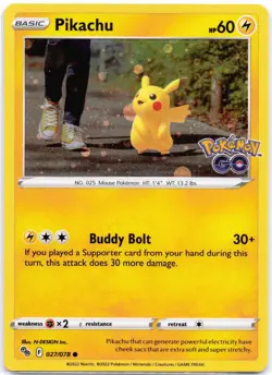 Pikachu 027/078 Holo Miscellaneous Cards & Products - Image 1