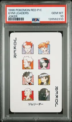 PSA 10 - Gym Leaders Joker Pokemon Red Poker Playing Card Vintage 1996 Charizard - Image 1