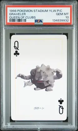 PSA 10 Sequent. Geodude Graveler Golem Pokemon Stadium Yellow Poker Playing Card - Image 5