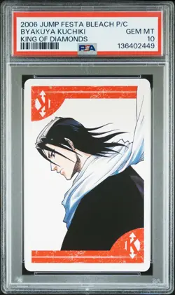 PSA 10 Byakuya Kuchiki Bleach Jump Festa 2006 Poker Playing Card King of Diamond - Image 1