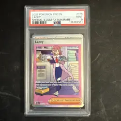 2025 Pokemon Prismatic Evolutions Lacey Special Illustration Rare 175/131 PSA 9 - Image 1