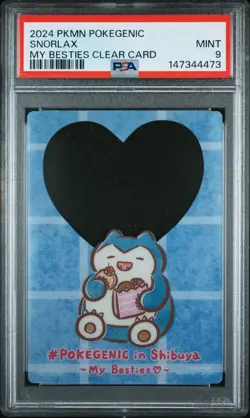PSA 9 - Snorlax Clear Card Pokegenic in Shibuya My Besties Pokemon Japanese 2024 - Image 1