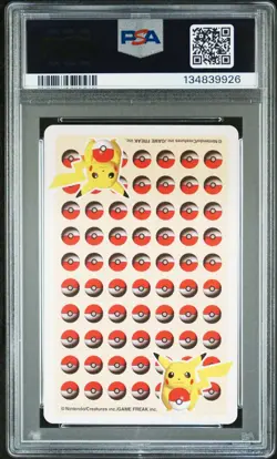 PSA 10 - Surfing Pikachu Ace of Hearts Pokemon Stadium Yellow Poker Playing Card - Image 2