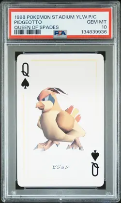 PSA 10 Sequen Pidgey Pidgeotto Pidgeot Pokemon Stadium Yellow Poker Playing Card - Image 5