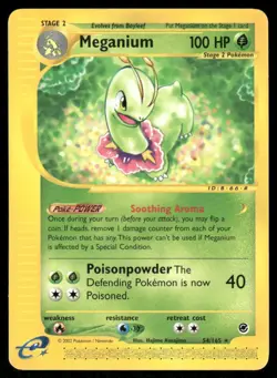 Pokemon Cards Meganium 54/165 Expedition Base Set Rare NM - Image 1