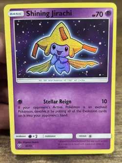 Pokemon TCG Shining Jirachi Shiny Holo Rare Shining Legends 42/73 - Image 3