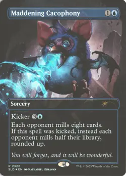 MTG Maddening Cacophony (Rainbow Foil) (2322) Borderless R Secret Lair Furby NM - Image 1