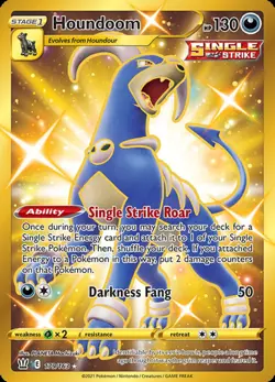 NM-Mint Houndoom - 179/163 - Secret Rare Pokemon Battle Styles - Image 1