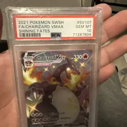 BEST DEAL💎POKEMON SWSH FA/CHARIZARD VMAX SHINING FATES #SV107 PSA 10! - Image 1