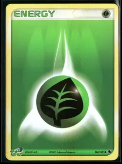 GRASS ENERGY HOLO 104/109 C LP DECK EXCLUSIVES POKEMON - Image 2