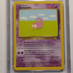 CGC 8 Slowpoke 55/62 Fossil WOTC Pokemon 1999 - Image 2