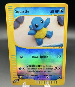 Pokemon Squirtle 131/165 Expedition Base Set Common Reverse Holo Basic 50 HP - Image 1