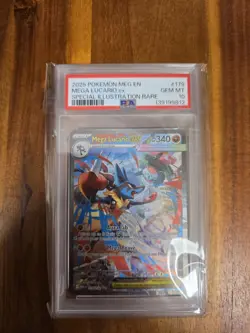 Pokemon 2025 Mega Lucario ex 179/132 SIR Mega Evolution GEM MINT PSA 10 - Image 1