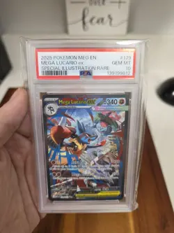 Pokemon 2025 Mega Lucario ex 179/132 SIR Mega Evolution GEM MINT PSA 10 - Image 5