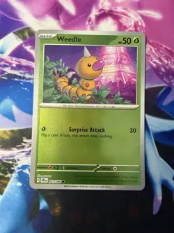 Weedle 001/086 ME: Chaos Rising Reverse Holo Pokemon TCG - Image 3
