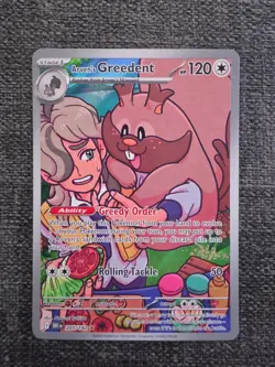 Arven's Greedent 205/182 - Illustration Rare - Destined Rivals - Pokemon TCG NM - Image 1