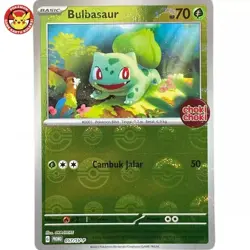 Bulbasaur Promo 057/SV-P Choki Choki Stamp Pokeball Holo Pokemon TCG Indonesia - Image 1