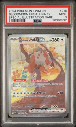 2024 Pokemon Twilight Masquerade Ursaluna #216 Special Illustration Rare PSA 9 - Image 1