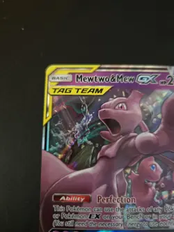 Pokemon Mewtwo & Mew GX TAG TEAM Ultra Rare Holo (Unified Minds, 71/236) - Image 3