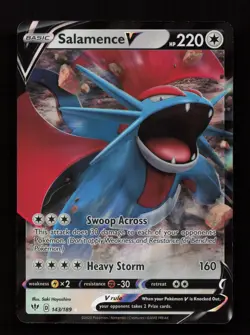 Salamence V 143/189 Holo Rare V Darkness Ablaze Pokemon Near Mint - Image 1