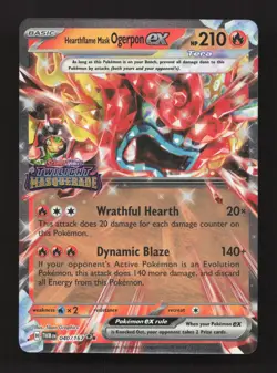 Hearthflame Mask Ogerpon ex (Twilight Masquerade Stamp) 040/167 Holo Pokemon NM - Image 1