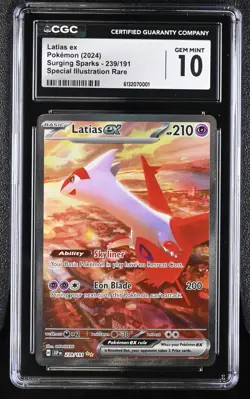 CGC 10 Latias ex 239/191 Special Illustration Rare Pokemon Surging Sparks Gem Mt - Image 1
