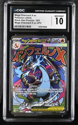 CGC 10 - Mega Charizard X ex 023 MEP Black Star Promo Pokemon Ultra Premium UPC - Image 1