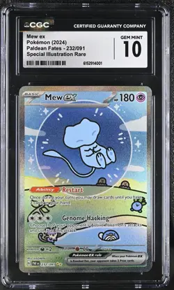 CGC 10 - Bubble Mew ex 232/091 Special Illustration Rare Pokemon Paldean Fates - Image 1