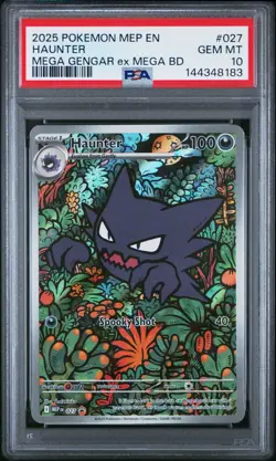 PSA 10 Haunter 027 MEP Black Star Promo Pokemon Gengar Mega Battle Deck English - Image 1