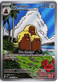 Alolan Dugtrio 208/191 Illustration Rare Surging Sparks Pokemon NM - Image 1