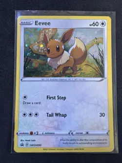 Eevee SWSH095 Black Star Promo Holo Pokemon Card - Image 1