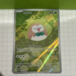 Pokemon Rowlet POR 090/088 Nintendo Reverse Holo Grass Basic Trading Card - Image 1