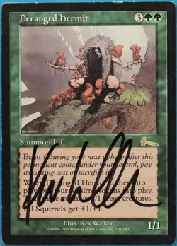Deranged Hermit Urza's Legacy PLD Green Rare SIGNED CARD (518352) ABUGames - Image 1
