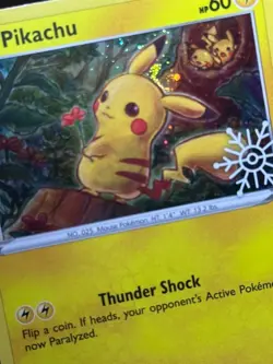 HEAD SWIRL 🌀💫 Pikachu SWSH153 Advent 2022 Promo Snowflake Pokemon Card - Image 2