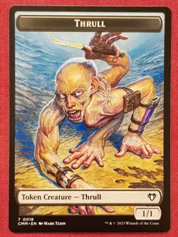 Magic The Gathering COMMANDER MASTERS CMM THRULL SERVO token card MTG - Image 1