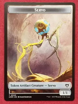 Magic The Gathering COMMANDER MASTERS CMM THRULL SERVO token card MTG - Image 2